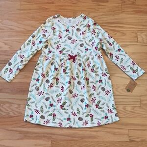 Touched By Nature, Long Sleeve Winter Holiday Cotton Dress Size 14Y NWT